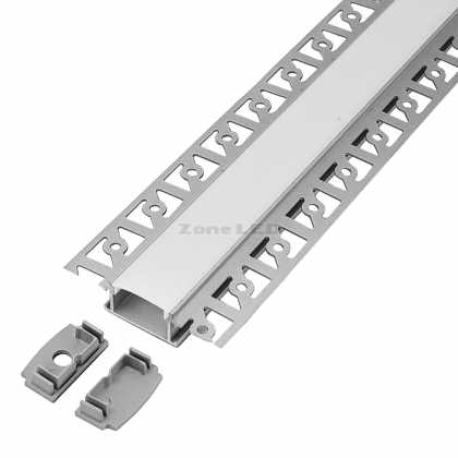 Aluminum Profile for LED Strip for Recessed Mounting Wide- 2000 mm Length Mat