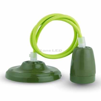 HIGH FREQUENCY PORCELAIN LAMP HOLDER E27-GREEN