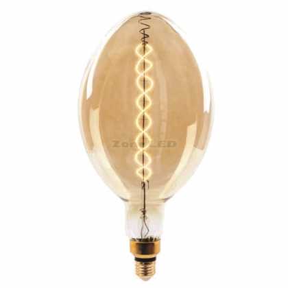 8W Led Birne  BF180  Amber Filament doppelt 2000K E27 Dimmbar