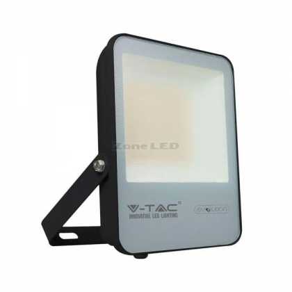 50W LED Floodlight 185LM/WATT Black Body Gray Glass 6400K