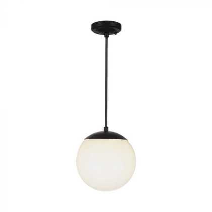 Wall Lamp 1xE27 Matt Black Opal Plastic C Ball Down