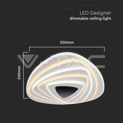 120W Designer Smart Ceiling Light 3000K+6000K Dimmable, Remote Control