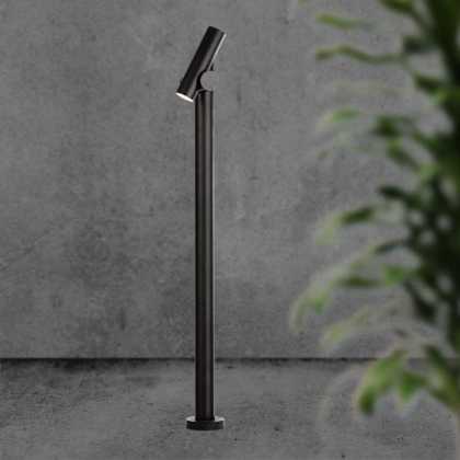 2x2.6W 2 Way Spot Bollard Light(129x159x1000mm) 4000K Black  Body IP44