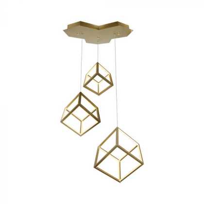 46W LED Designer Hanging Light 3000K Gold Body