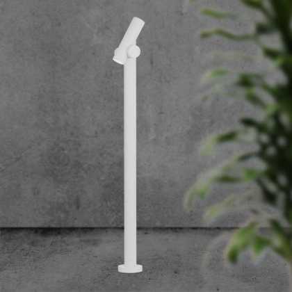 2x2.6W 2 Way Spot Bollard Light(129x159x1000mm) 3000K White Body IP44