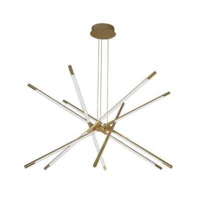 42W LED Designer Hanging Light 85*31*120CM Gold Body 3000K