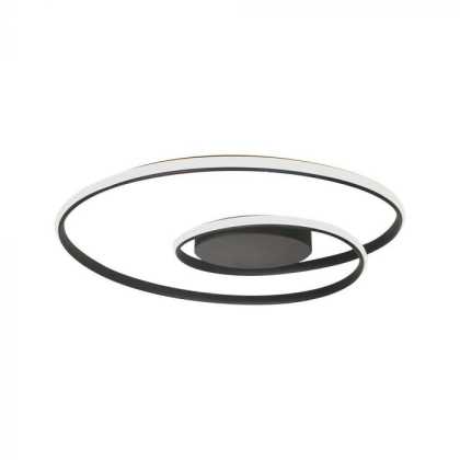 48W LED Designer Deckenleuchte 600*50mm Triac Dimmbar 3000K Schwarz