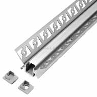 Aluminum Profile for LED Strip with Outer Angle Profile for Recessed Mounting with Gipsum Plaster- 2000 mm length