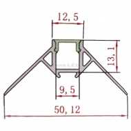 Aluminum Profile for LED Strip with Outer Angle Profile for Recessed Mounting with Gipsum Plaster- 2000 mm length