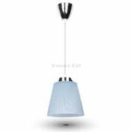 7W Pendant Light 4000K Chrome Body + Blue Shade 