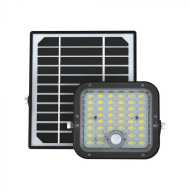 10W LED Solar Floodlight Cube 4000K Black housing with motion sensor