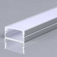 LED Streifen Montageset mit Diffusor, Aluminium, 2000 x 20 x 10 mm, Silberfarbenes Gehäuse