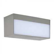 12W LED With Large Light beam in two directions, 4000K Grey Body, Outdoor IP65