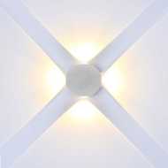 4W LED Wall Light 4 Sides 4000K White Body IP54