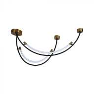 20W LED Designer Hanging Lamp Black+Brass 4000K