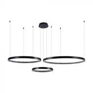 57W LED Designer Hanging Lamp Crystal Black 3000K