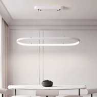 24W LED Hanging Lamp (80*20*100CM) 3000K White Body