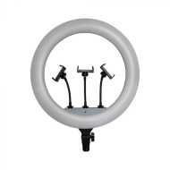 55W LED Ring Light with 3 Phone Holders 3200K-5800K