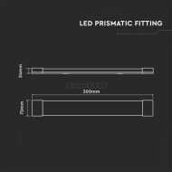 10W LED Grill Fitting SAMSUNG Chip 30cm 120 lm/W 6500K