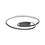 48W LED Designer Ceiling Luminaire 600*50mm Triac Dimmable 3000K Black