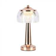 LED Table Lamp 1800mAH Battery Dim:13.5 x 26.5 French Gold Body 3IN1