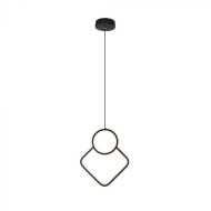 12W LED Designer Metal Hanging Lamp 280 x 1800mm Black Body 4000K