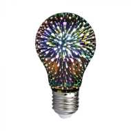  3W LED Bulb E27 Filament 3D A60 3000K