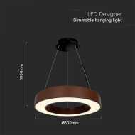 50W LED Designer Hanging Light Triac Dimmable 4000K Corten