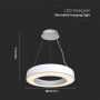 50W LED Designer Hanging Light Triac Dimmable 4000K White Body