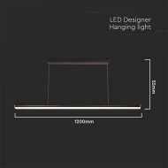 50W LED-Designer-Hängeleuchte Triac, dimmbar, 4000K, Schwarzer Körper