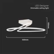 43W LED-Designerleuchte Weiß rund 4000K