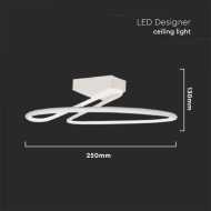 20W LED-Designerleuchte rund weiß 4000K