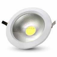 10W LED COB Einbaustrahler Reflektor Weiss K?rper Weiss-Licht 6000K